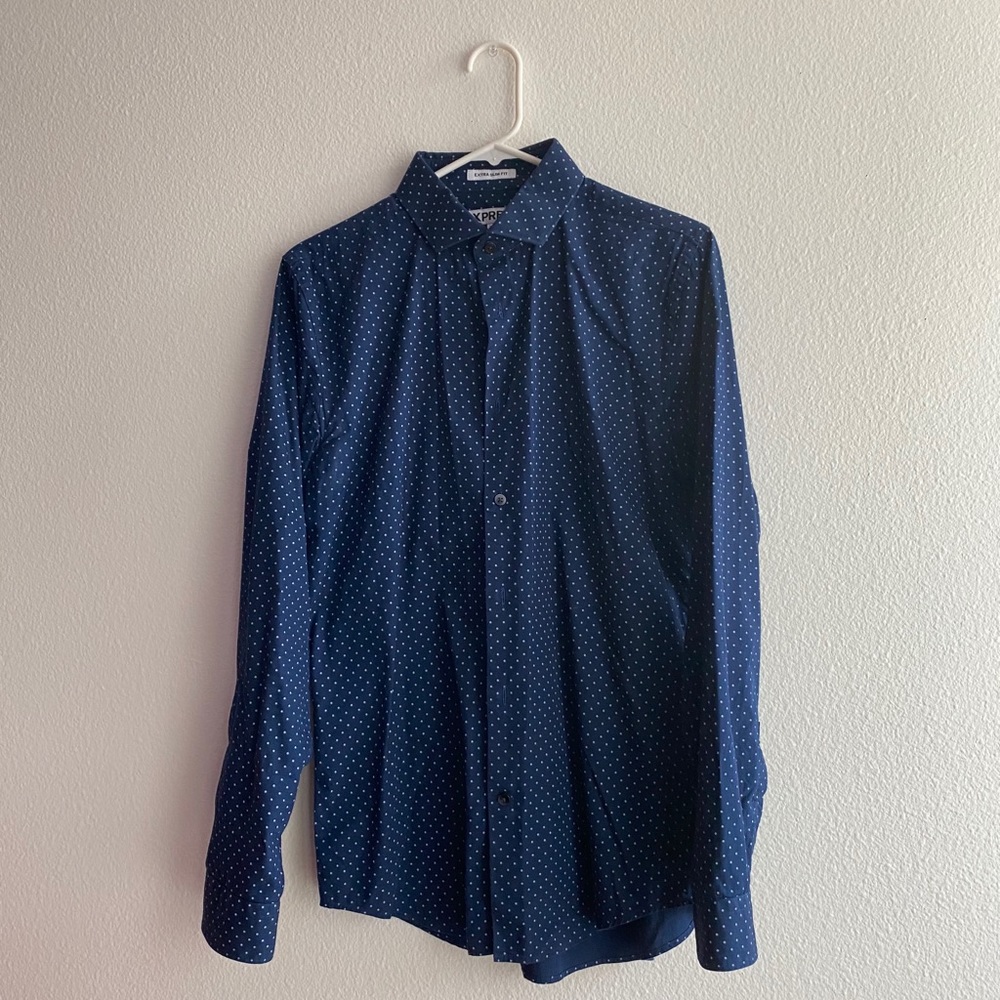 Men’s Extra Slim Fit Express Dress Shirt Size M